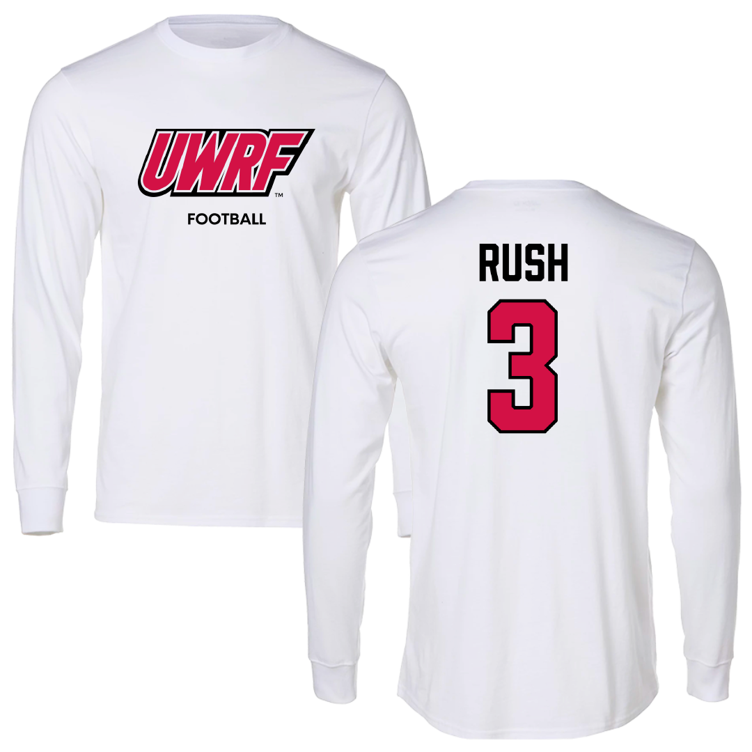 University of Wisconsin-River Falls Football White Long Sleeve - #3 Austin Rush