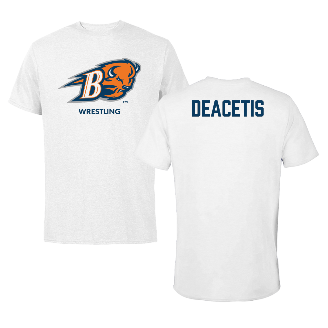 Bucknell University Wrestling (M) White Tee - Logan Deacetis