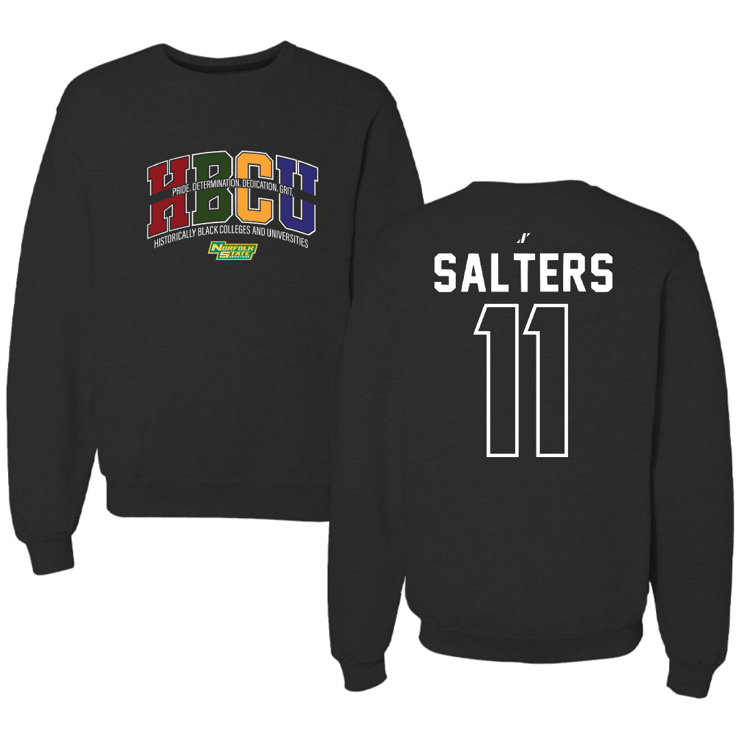 Norfolk State University Baseball Black HBCU Crewneck - #11 Ian Salters