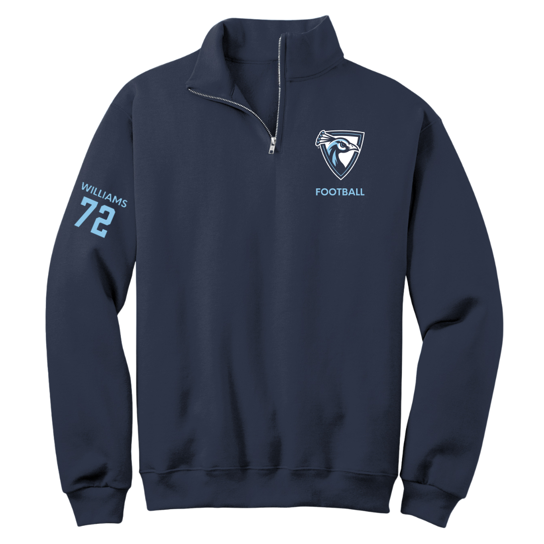 Upper Iowa University Football Navy Quarter-Zip - #72 Caleb Williams