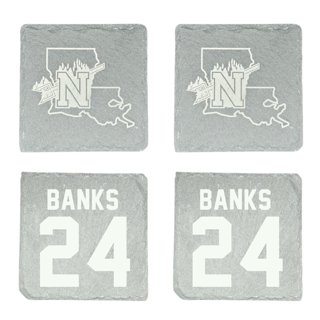 Northwestern State University Football Stone Coaster (4 Pack)  - #24 Brian Banks