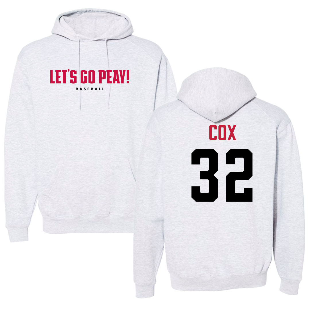 Austin Peay State University Baseball Gray Hoodie - #32 Chance Cox