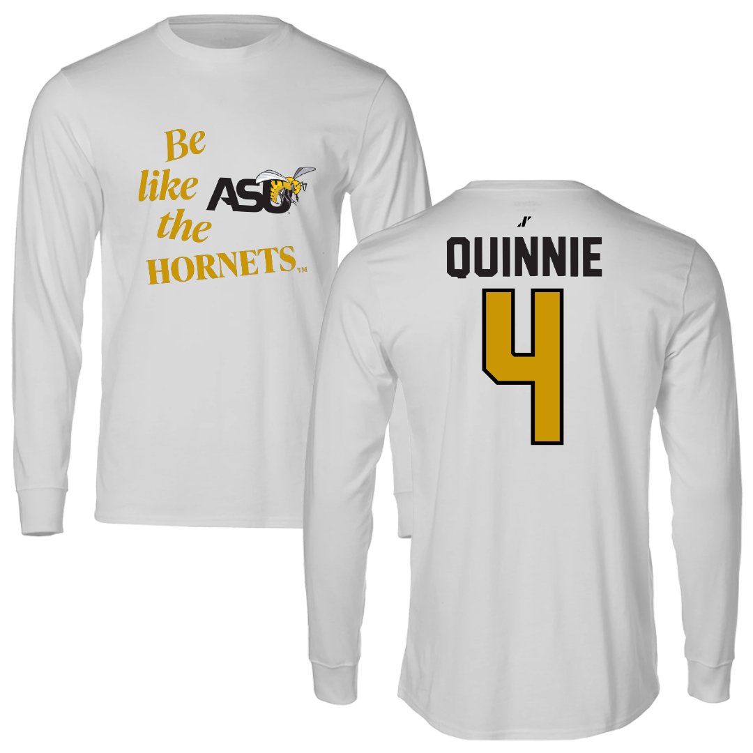 Alabama State University Softball Light Gray Be Like Us Long Sleeve - #4 Mason Quinnie