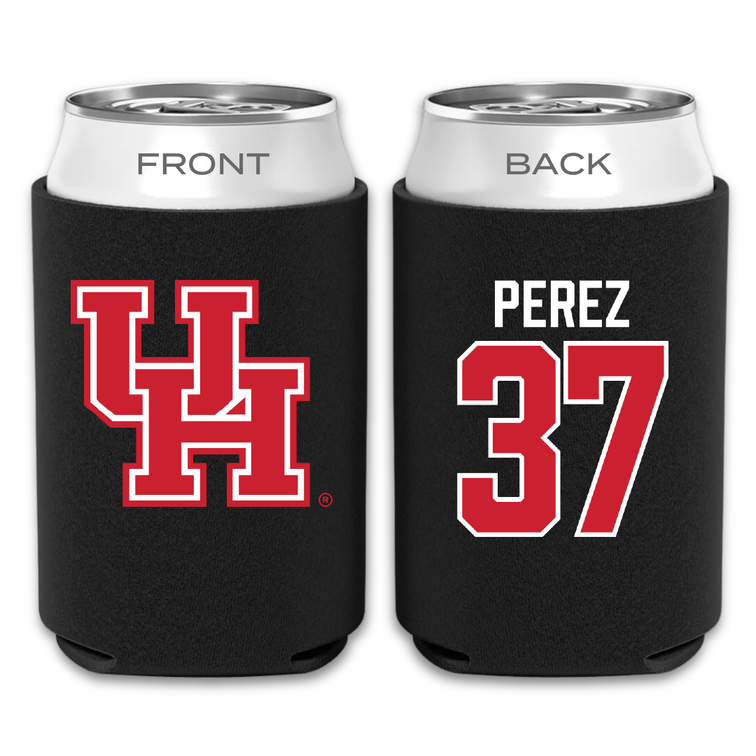 University of Houston Baseball Black Can Cooler - #37 Xavier Perez