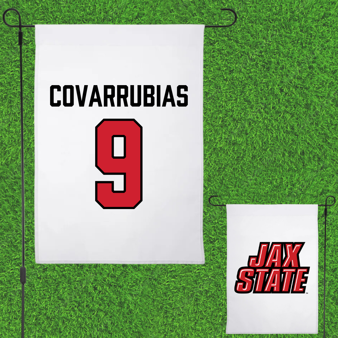 Jacksonville State University Bowling White Garden Flag - #9 Keyla Covarrubias