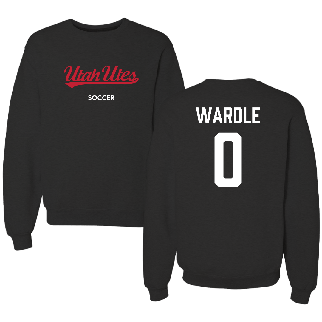 University of Utah Soccer (W) Black Crewneck - #0 Kasey Wardle