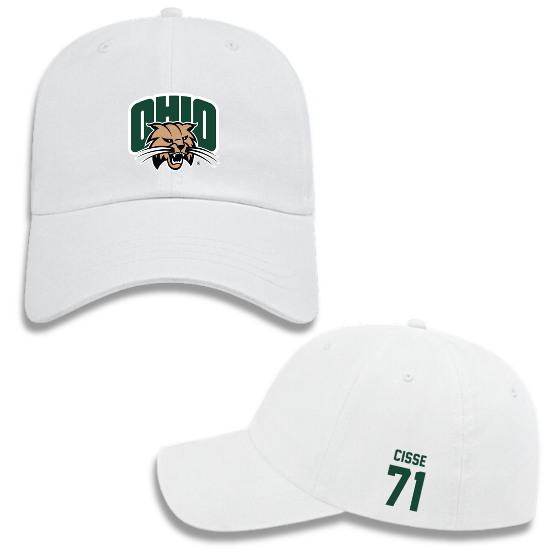 Ohio University Football White Hat - #71 Tigana Cisse