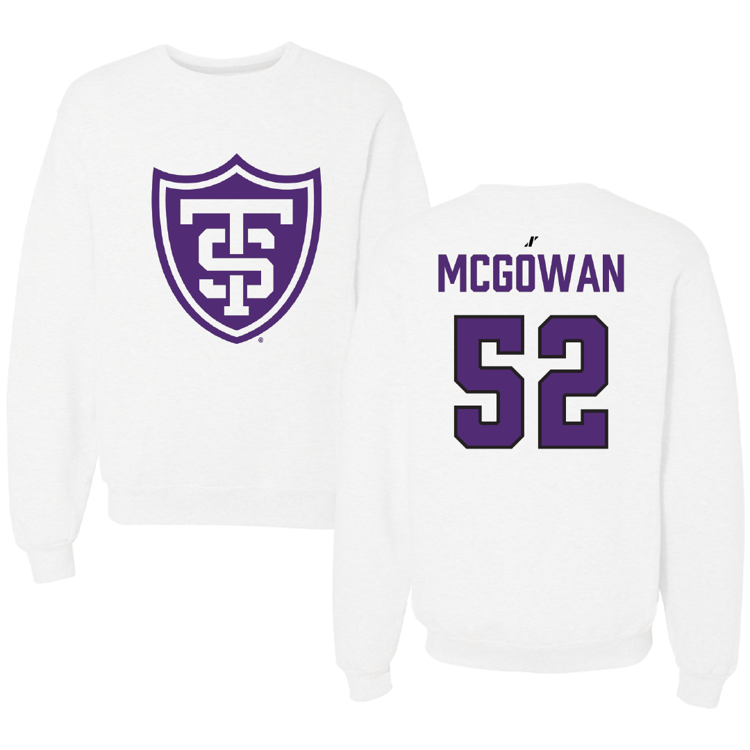 University of St. Thomas (Minnesota) Basketball White Crewneck - #52 Savannah McGowan