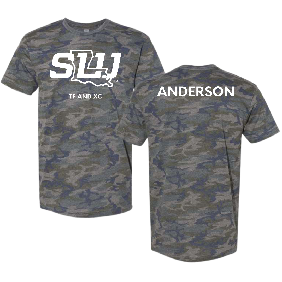 Southeastern Louisiana University TF and XC Vintage Camo Tee - Kaylie Anderson