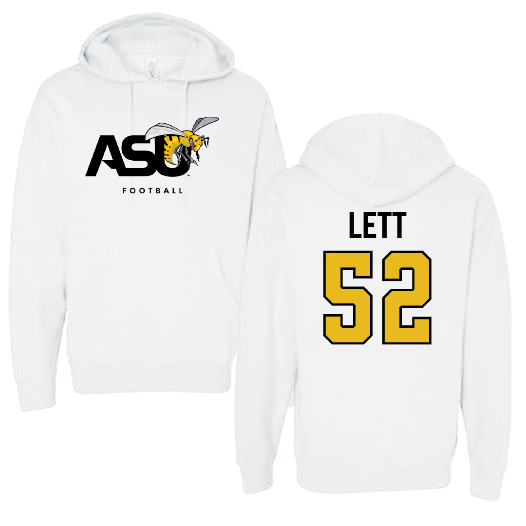Alabama State University Football White ASU Hoodie - #52 Trej Lett