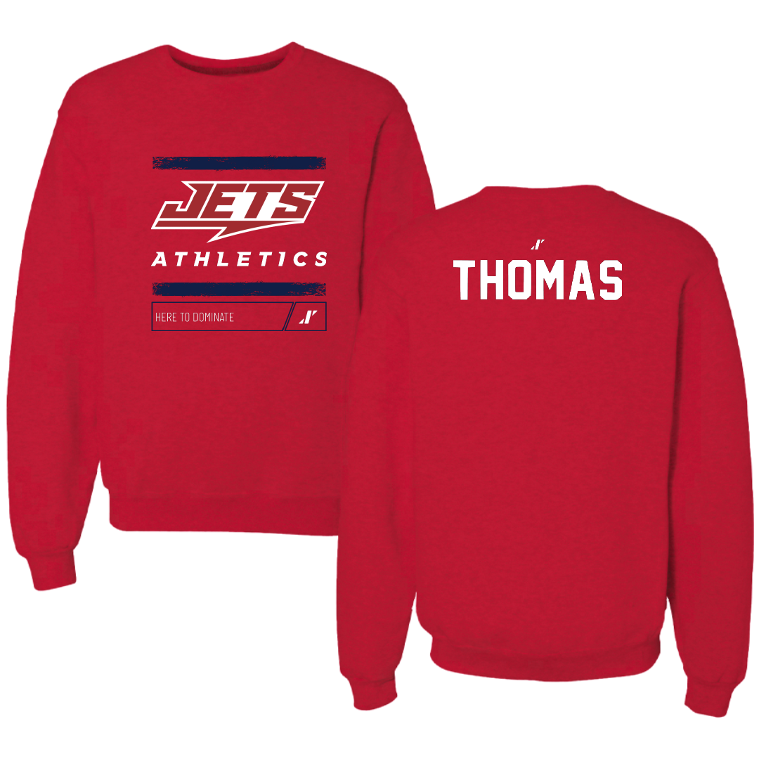 Newman University Cheer Red Dominate Crewneck - Amaya Thomas
