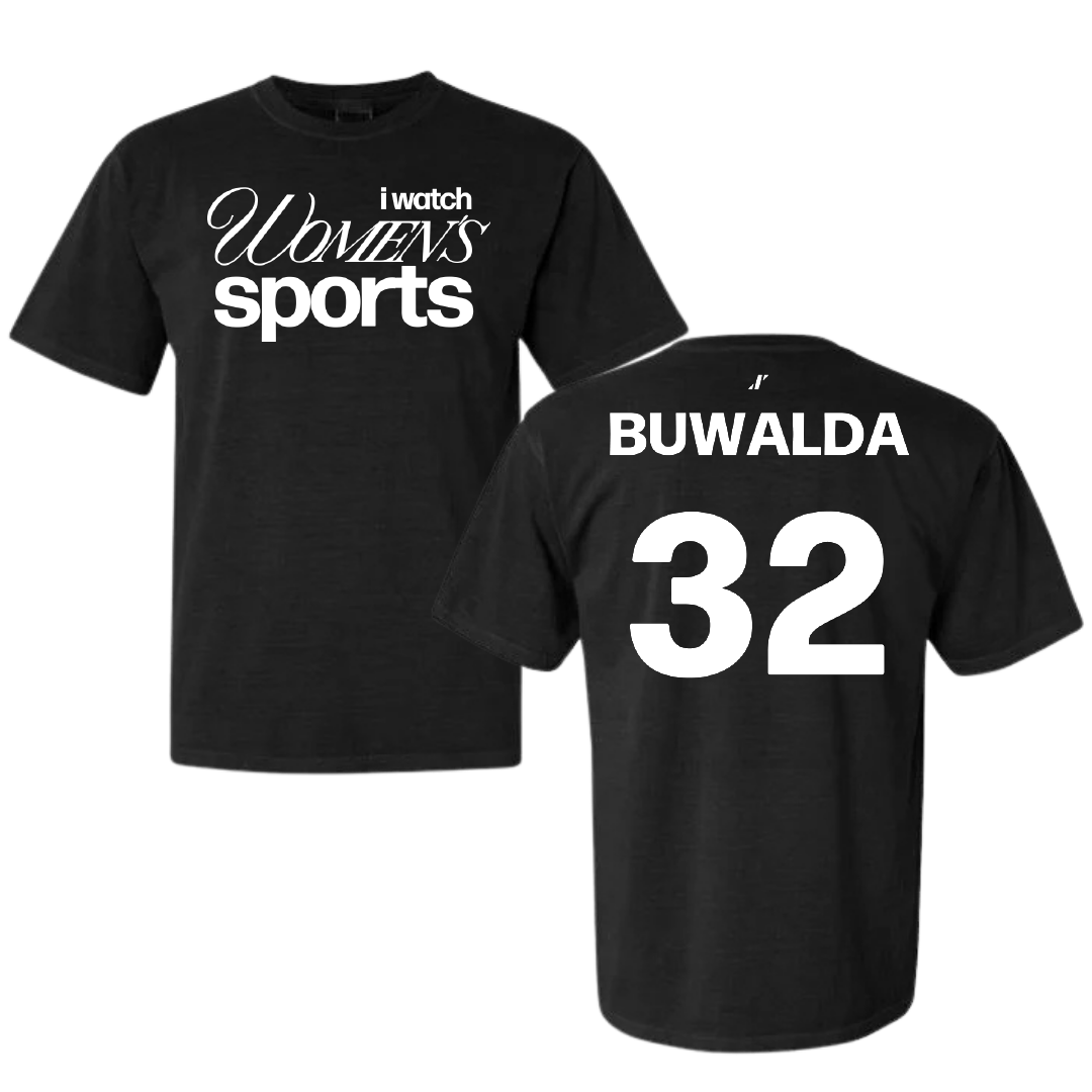University of Wisconsin-Milwaukee Basketball Black WHM Comfort Colors Tee - #32 Jorey Buwalda