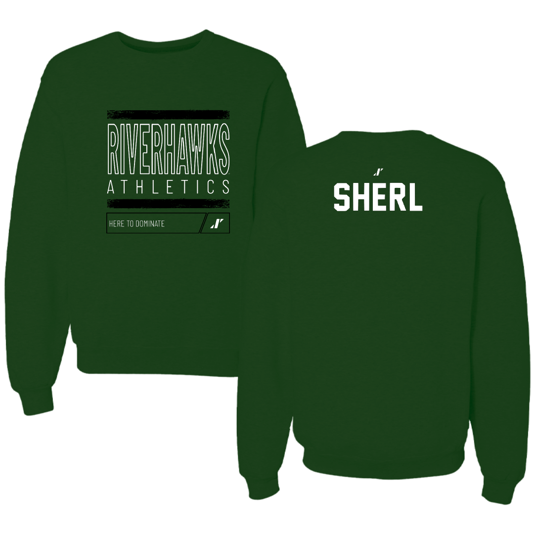 Northeastern State University Baseball Forest Green Dominate Crewneck - Gannon Sherl