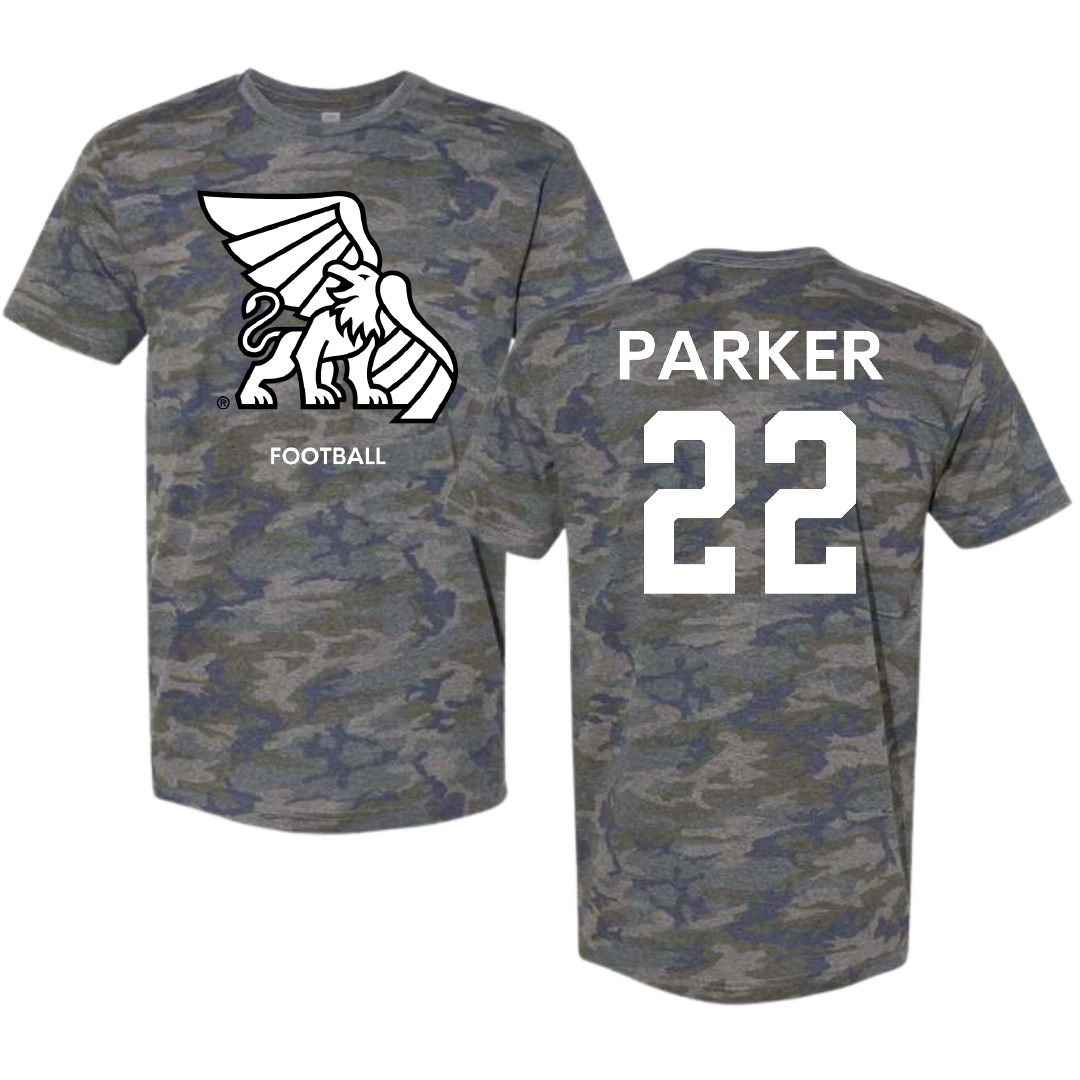 Missouri Western State University Football Vintage Camo Tee - #22 Denver Parker