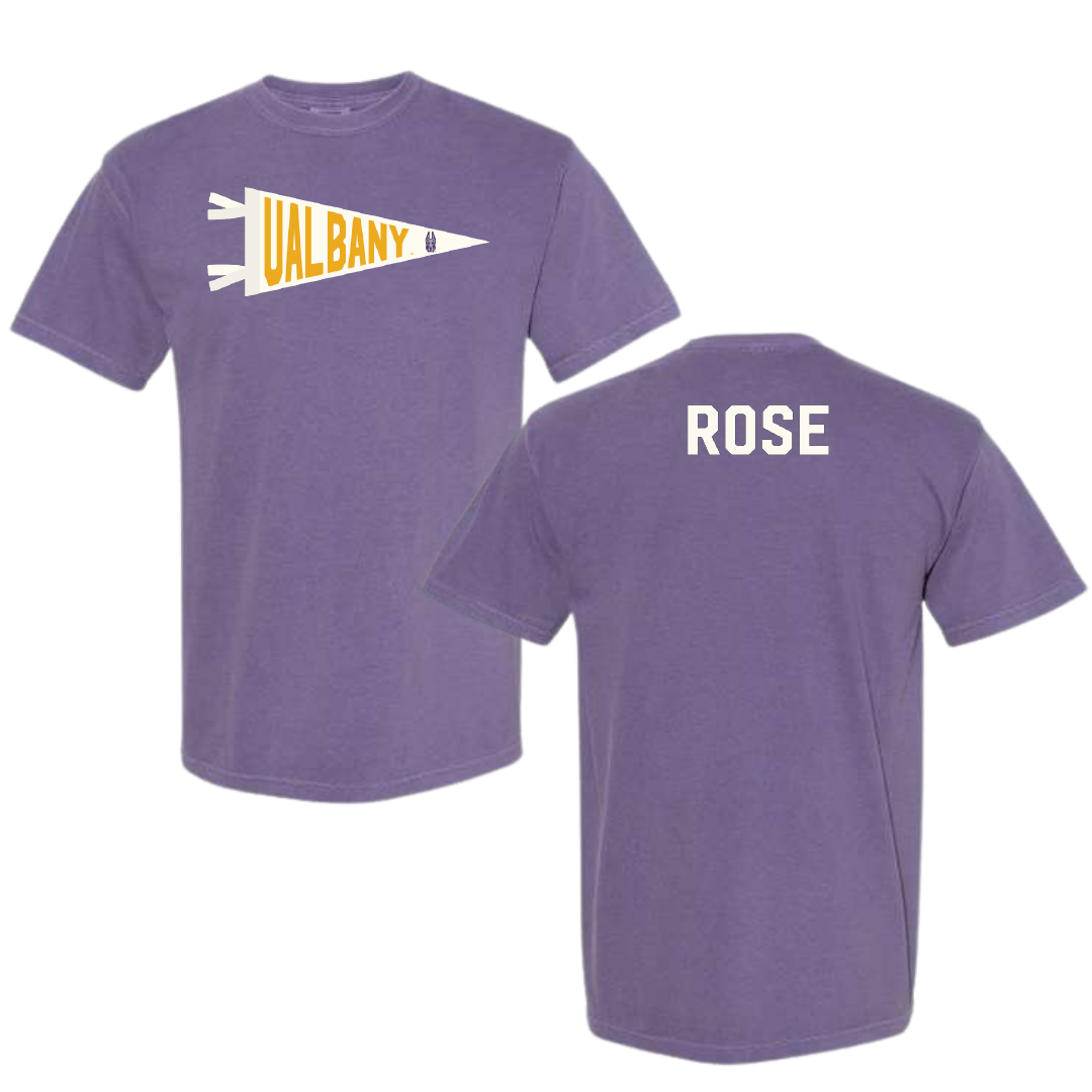 University at Albany TF and XC Purple Pennant Comfort Colors Tee - Scarlett Rose