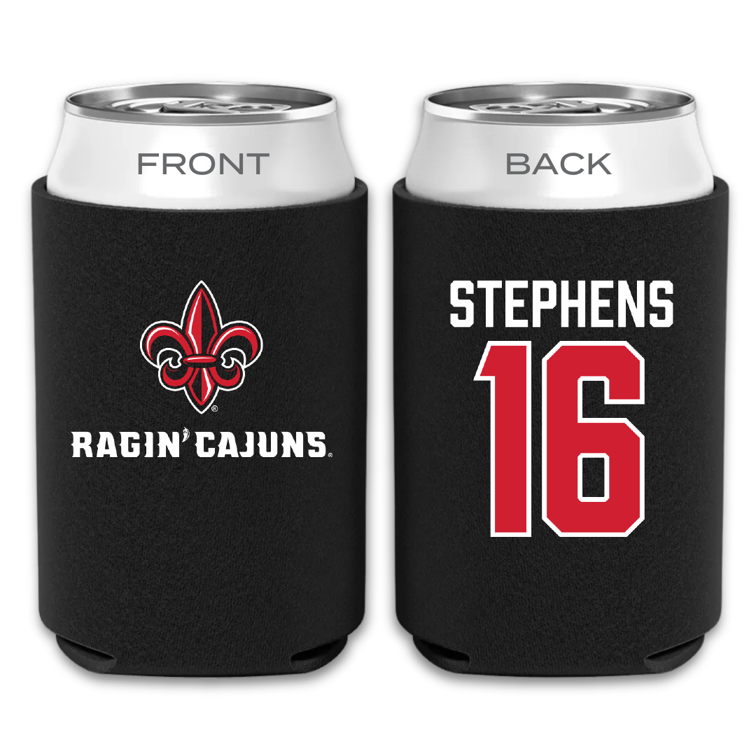 University of Louisiana at Lafayette Soccer Black Can Cooler - #16 Sisley Stephens