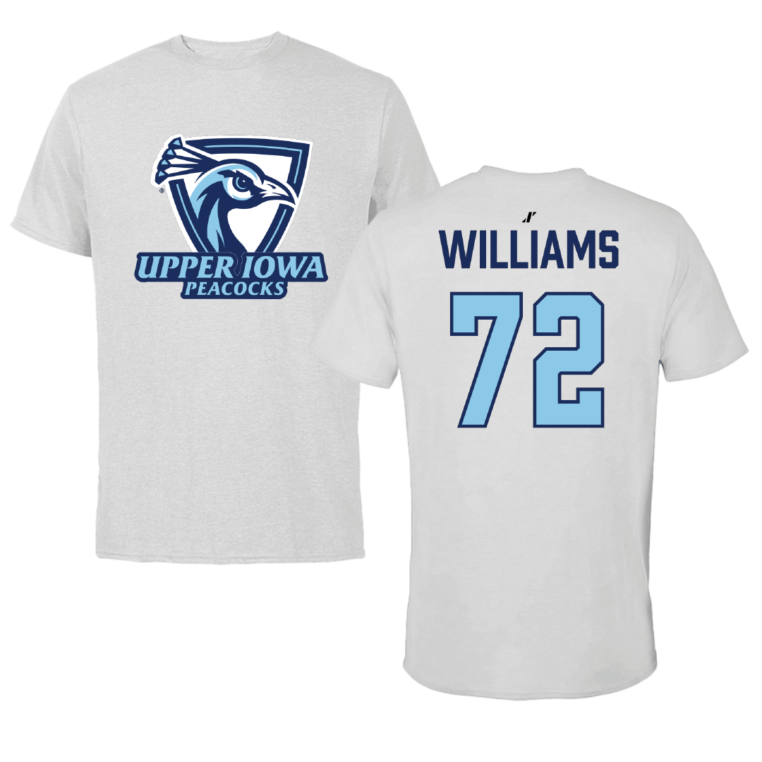 Upper Iowa University Football Light Gray Tee - #72 Caleb Williams