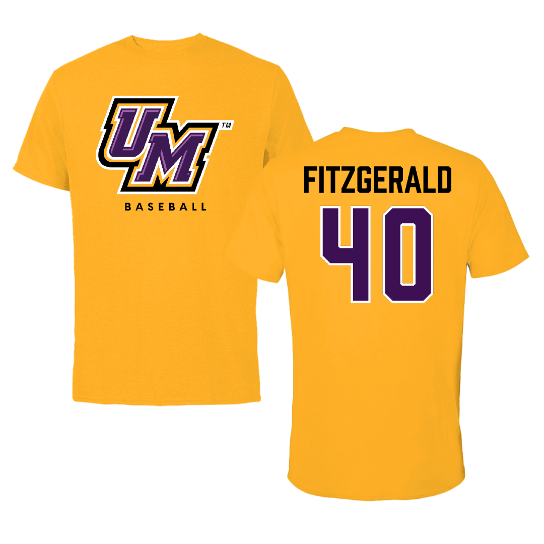 University of Montevallo Baseball Gold Tee - #40 Jack Fitzgerald