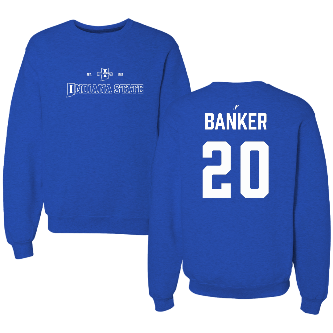 Indiana State University Baseball Blue General Crewneck - #20 Brady Banker