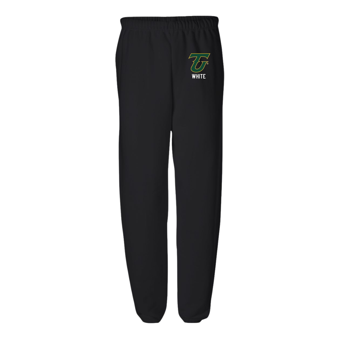Tiffin University TF and XC Black Sweatpants - Jaylen White