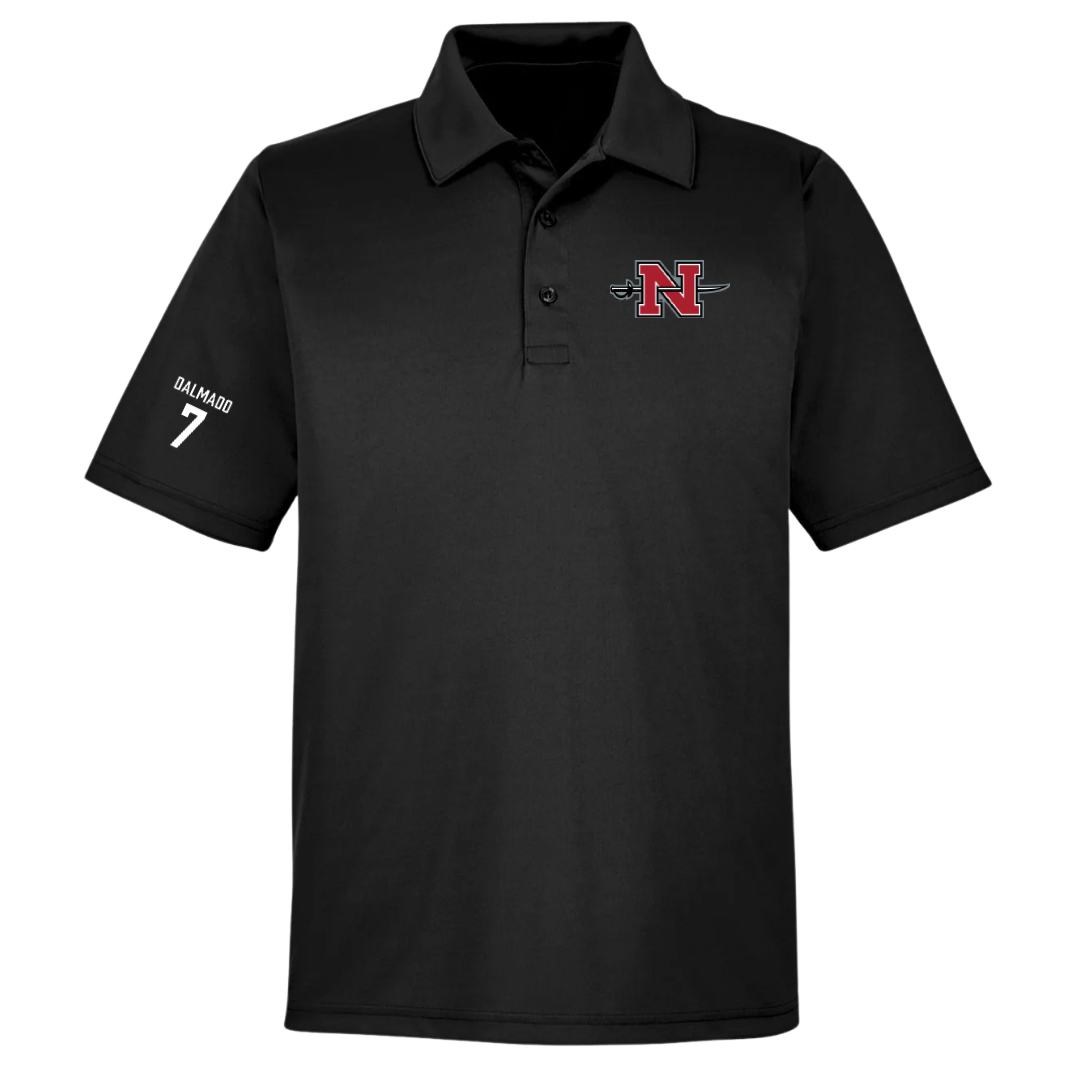 Nicholls State University Football Black Polo - #7 Jake Dalmado