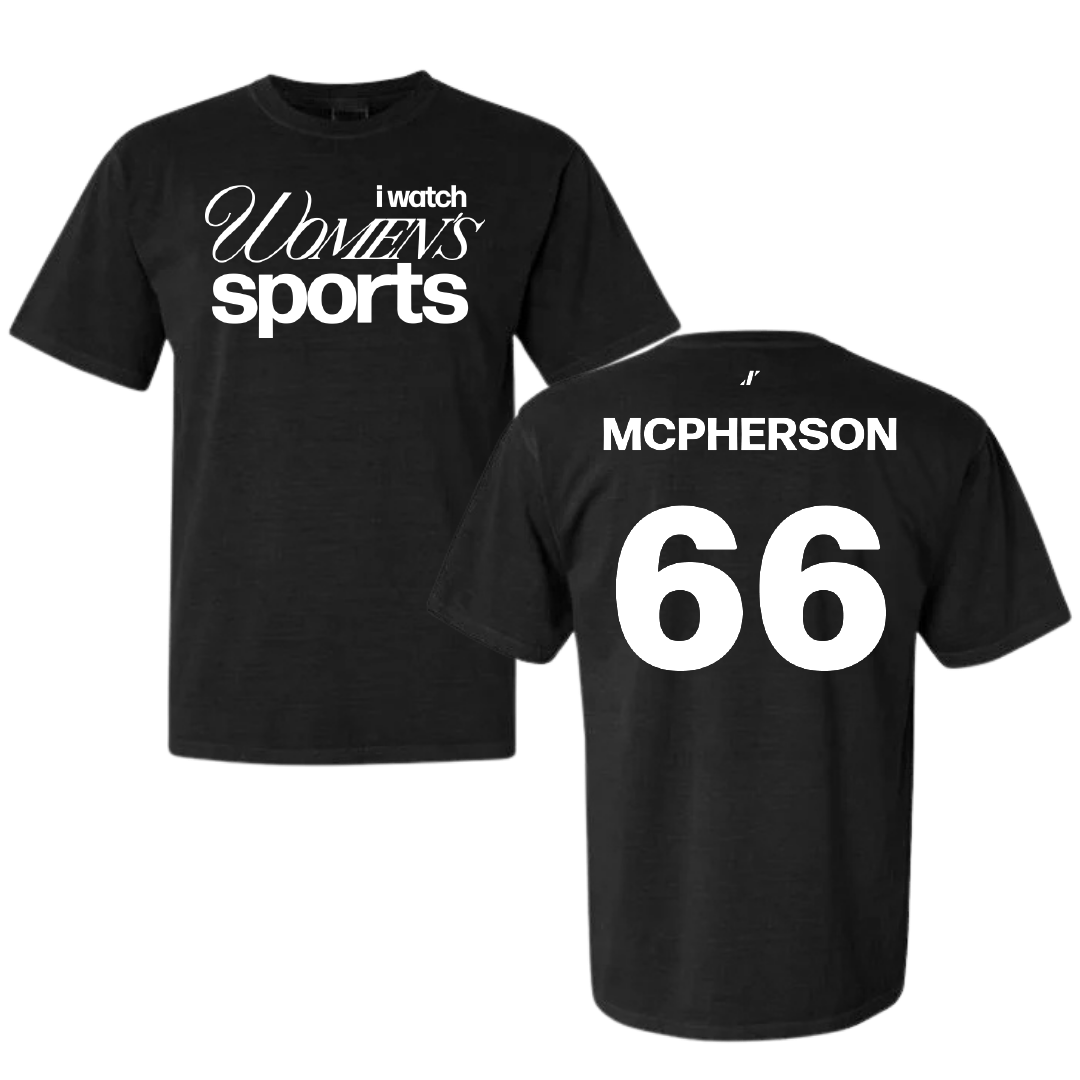 Western Carolina University Softball Black WHM Comfort Colors Tee - #66 Maya McPherson
