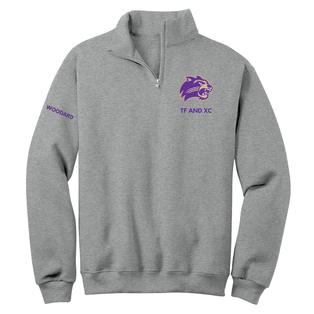 Western Carolina University TF and XC Sport Gray Quarter-Zip - Sky Woodard
