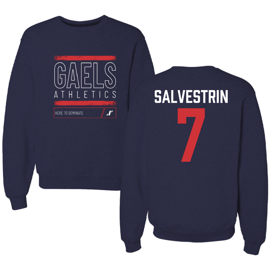 Saint Mary's College of California Soccer Navy Dominate Crewneck - #7 Tessa Salvestrin