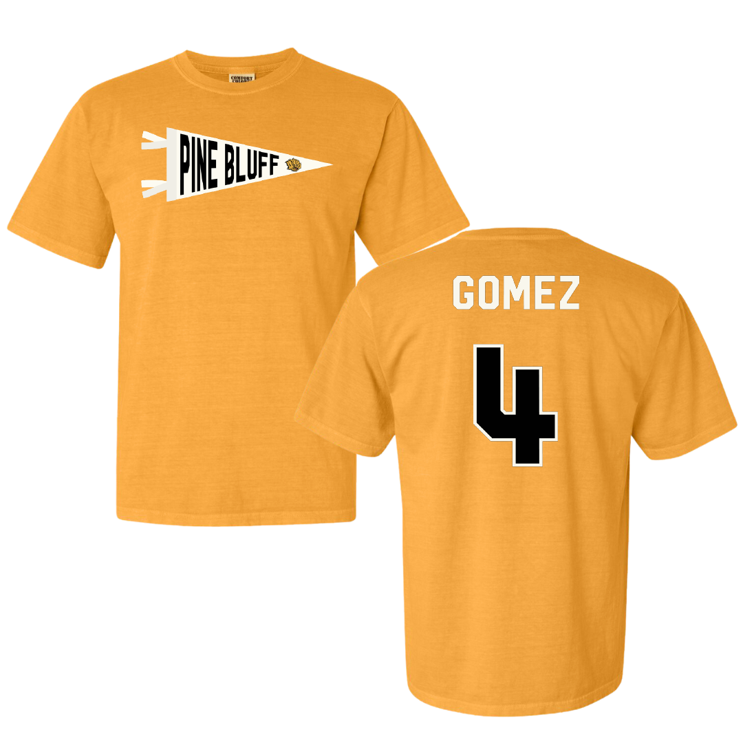 University of Arkansas-Pine Bluff Softball Gold Pennant Comfort Colors Tee - #4 Jazlyn Gomez