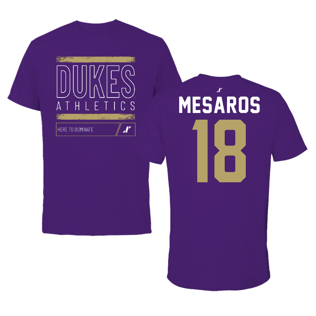 James Madison University Softball Purple Dominate Performance Tee - #18 Morgan Mesaros