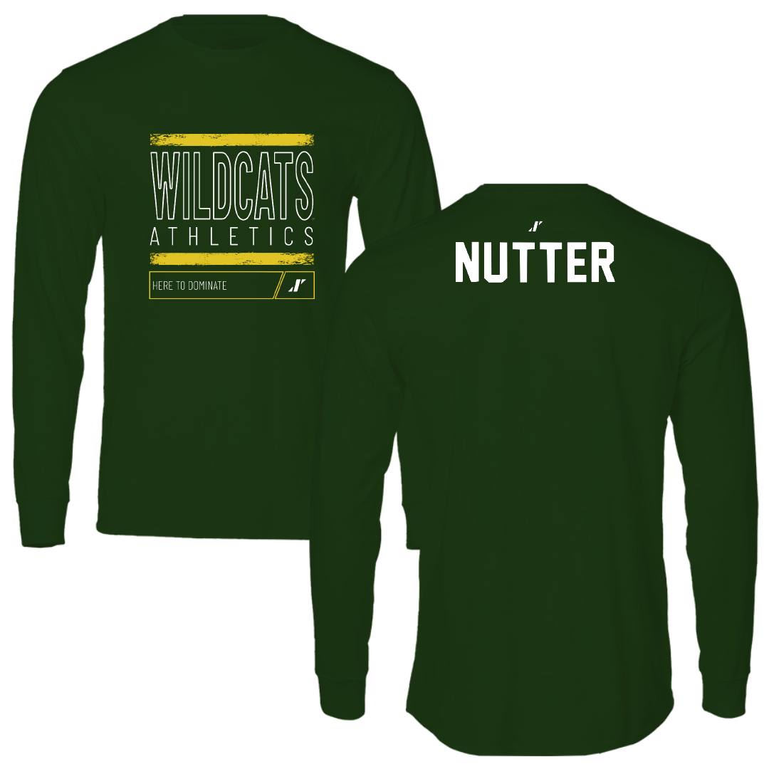 Northern Michigan University Greco-Roman Wrestling Forest Green Dominate Performance Long Sleeve - Aidan Nutter