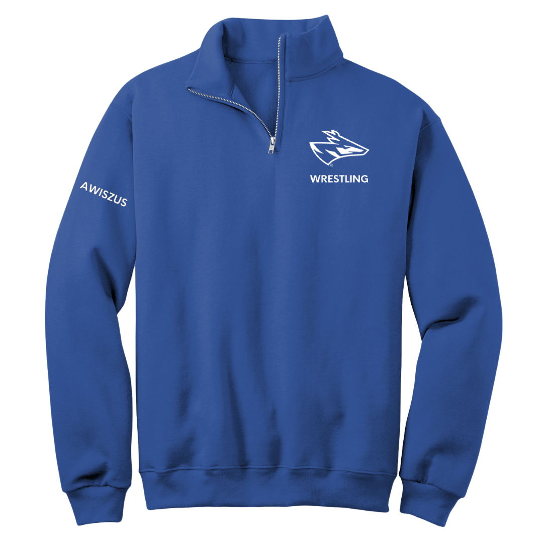 University of Nebraska at Kearney Wrestling (M) Blue Quarter-Zip - Jacob Awiszus