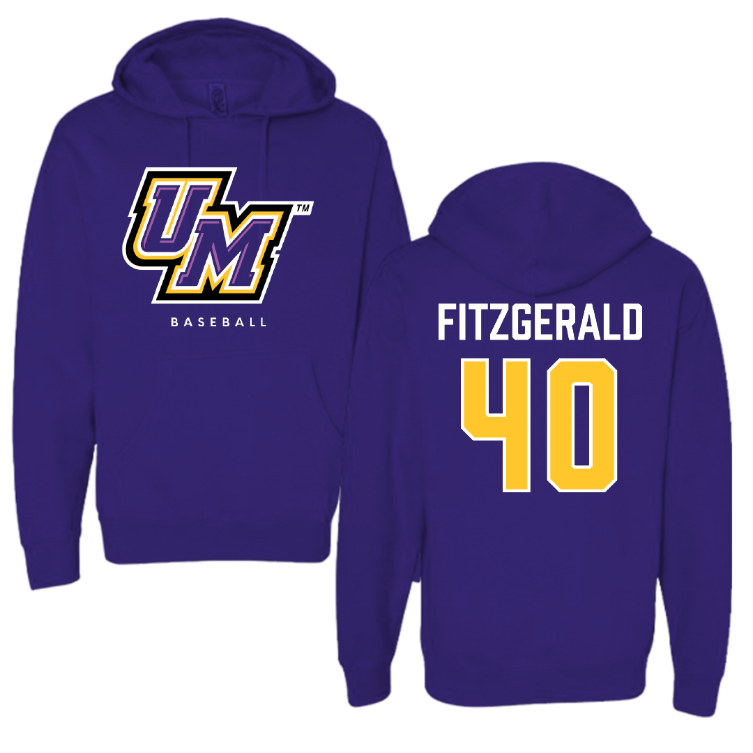 University of Montevallo Baseball Royal Purple Hoodie - #40 Jack Fitzgerald