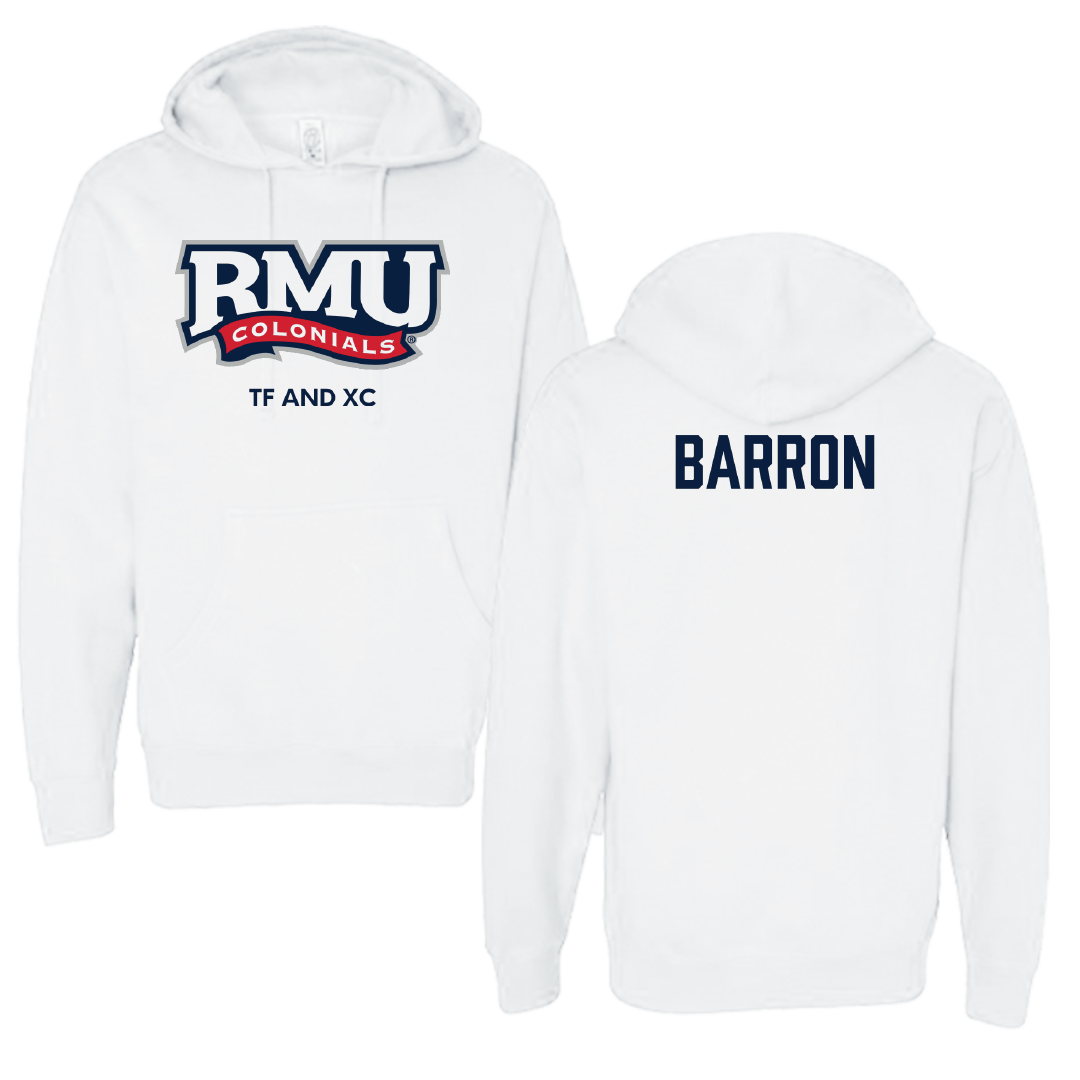 Robert Morris University TF and XC White Colonials Hoodie - Seth Barron