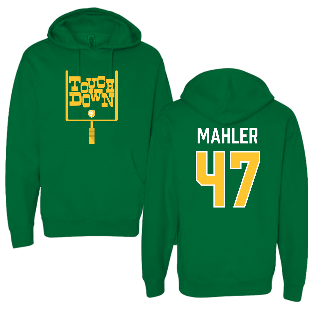Southeastern Louisiana University Football Green Touchdown Hoodie - #47 Alec Mahler