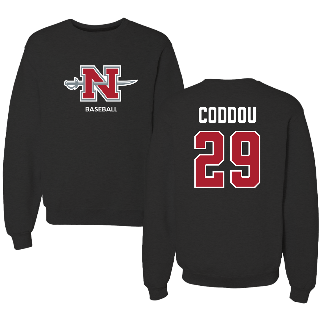 Nicholls State University Baseball Black Mascot Crewneck - #29 Parker Coddou