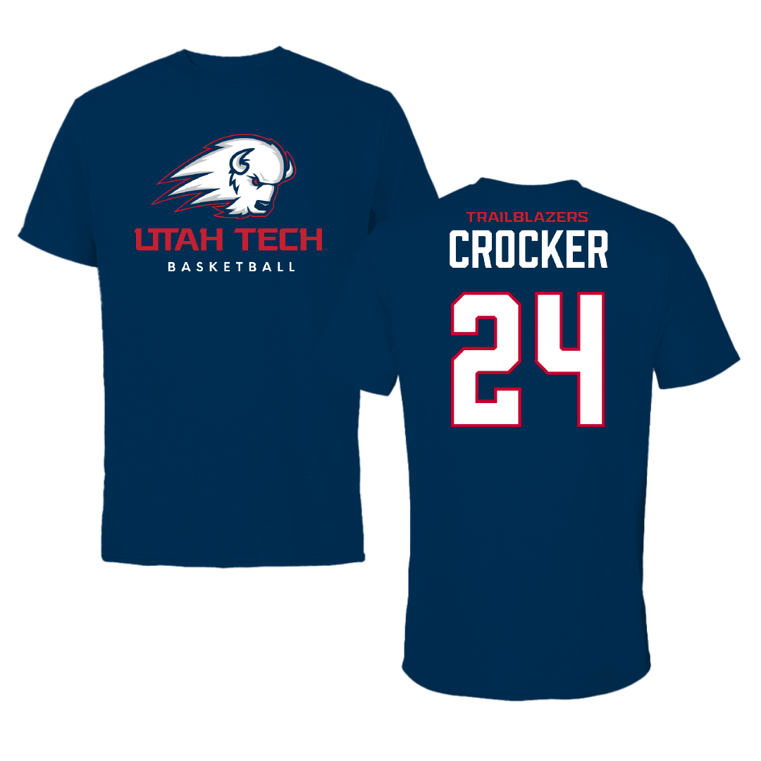 Utah Tech University Basketball Navy Tee - #24 Lauren Crocker
