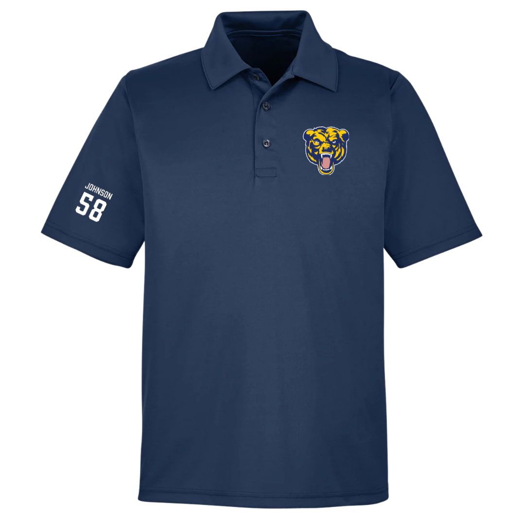 Carolina University Baseball Navy Polo - #58 Brandon Johnson
