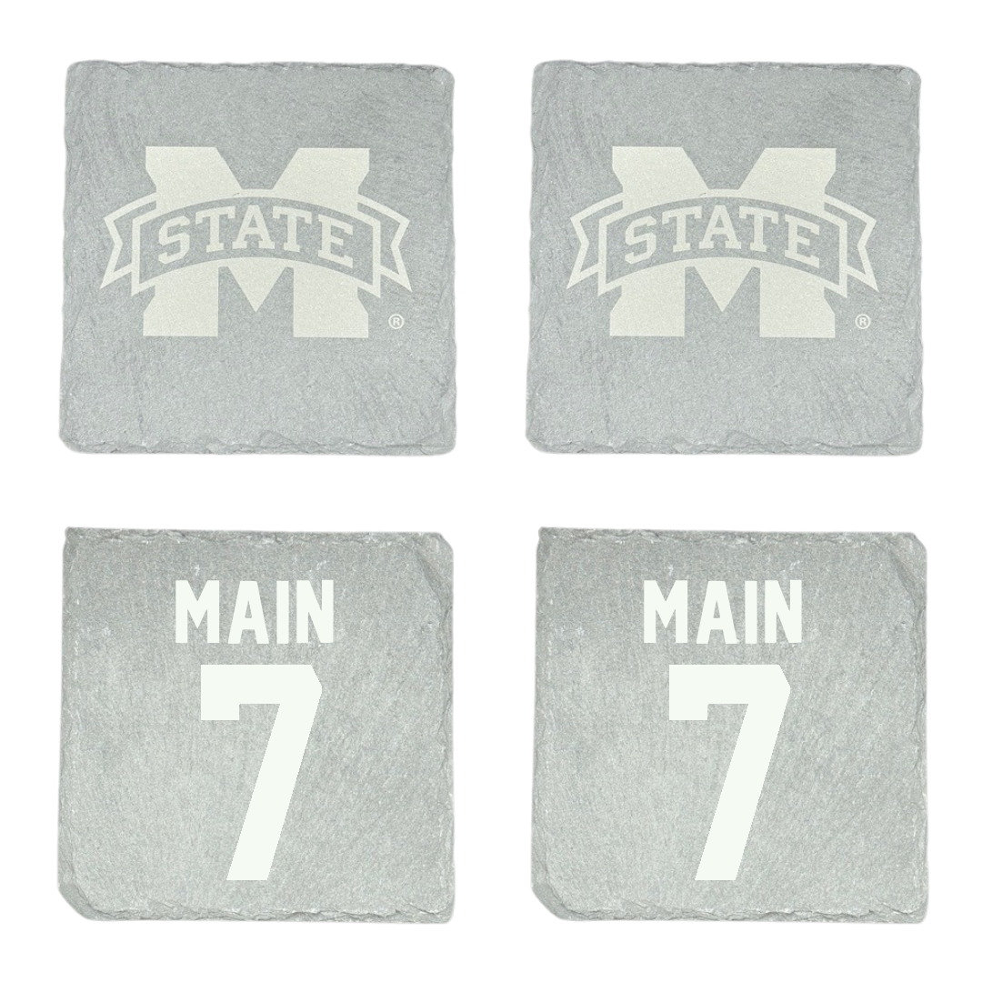 Mississippi State University Soccer Stone Coaster (4 Pack)  - #7 Zoe Main