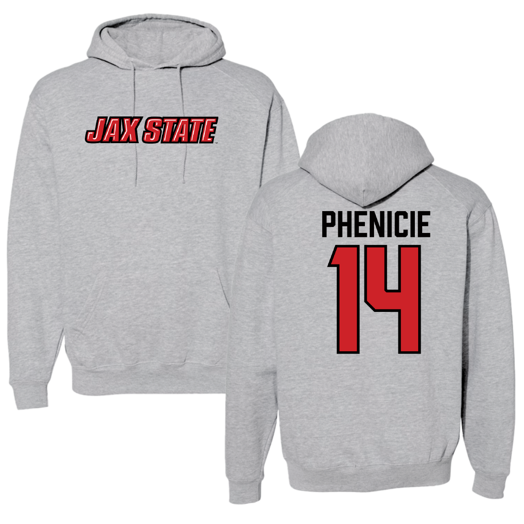 Jacksonville State University Volleyball Sport Gray Hoodie - #14 Parker Phenicie