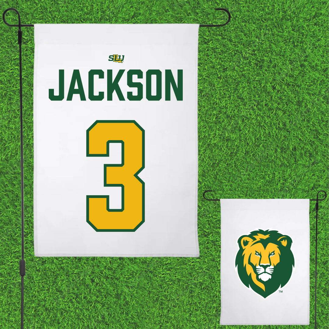 Southeastern Louisiana University Football White Garden Flag - #3 Deantre Jackson