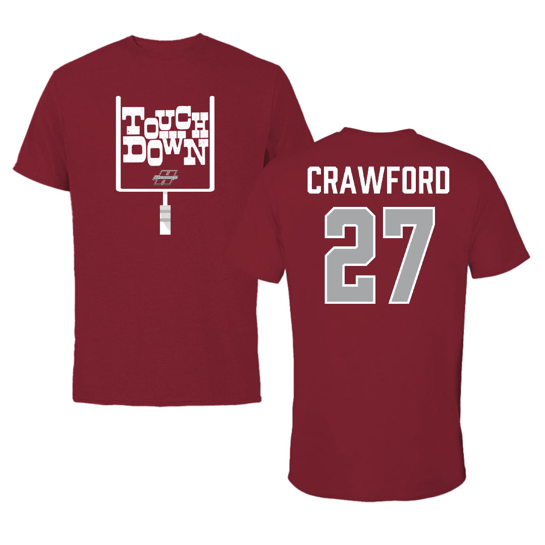 Henderson State University Football Cardinal Touchdown Tee - #27 Kolbi Crawford