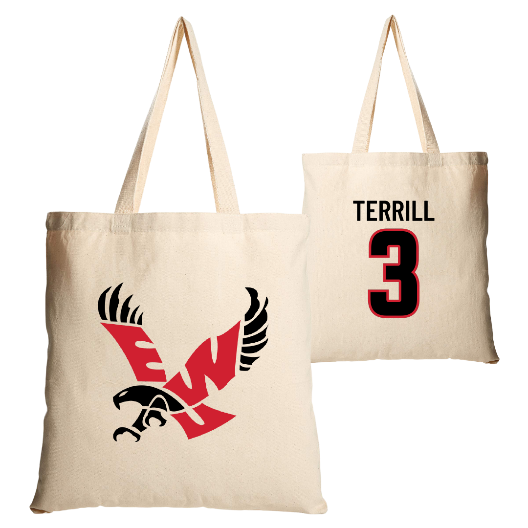 Eastern Washington University Soccer Tan Canvas Tote Bag - #3 Grace Terrill