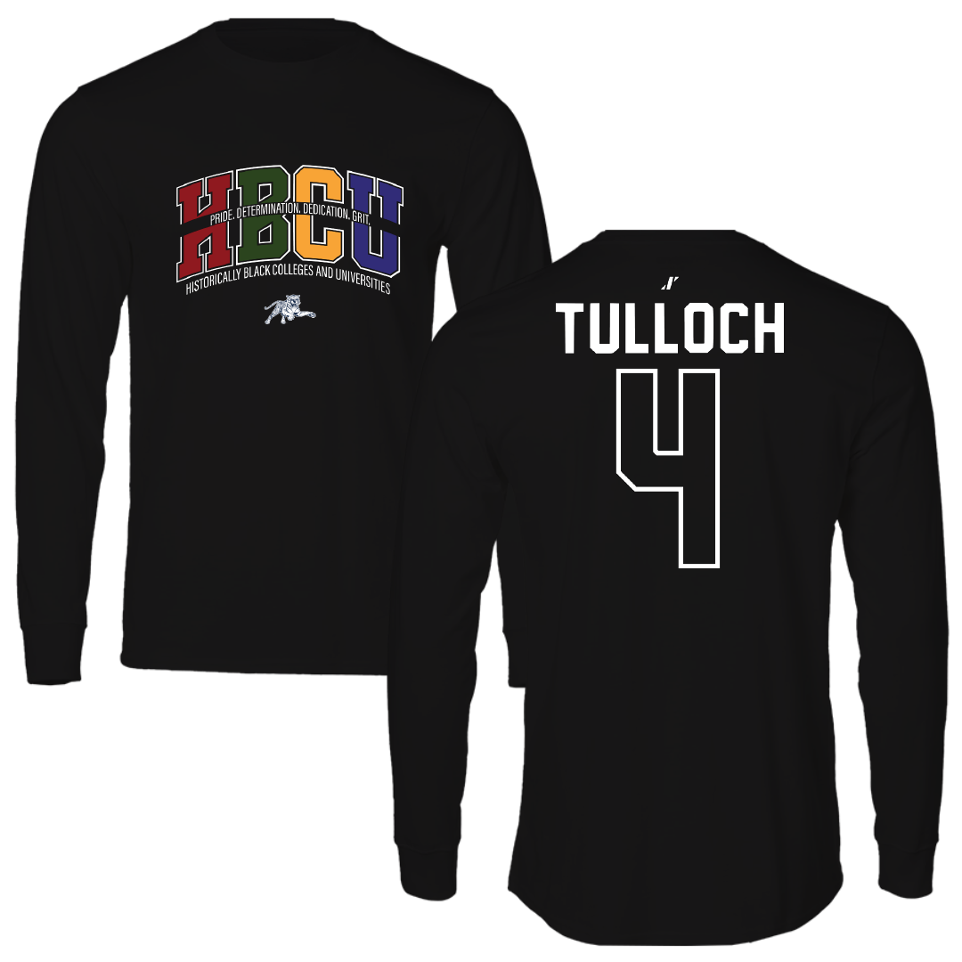 Jackson State University Soccer Black HBCU Performance Long Sleeve - #4 Kiana Tulloch