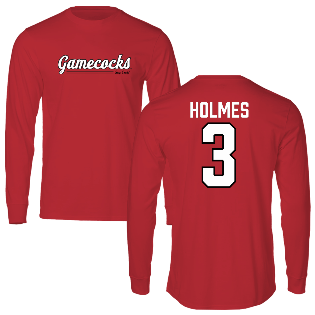 Jacksonville State University Softball Red General Performance Long Sleeve - #3 Jaliyah Holmes