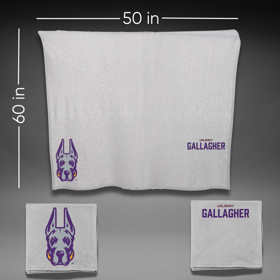 University at Albany TF and XC Gray Blanket - Jack Gallagher