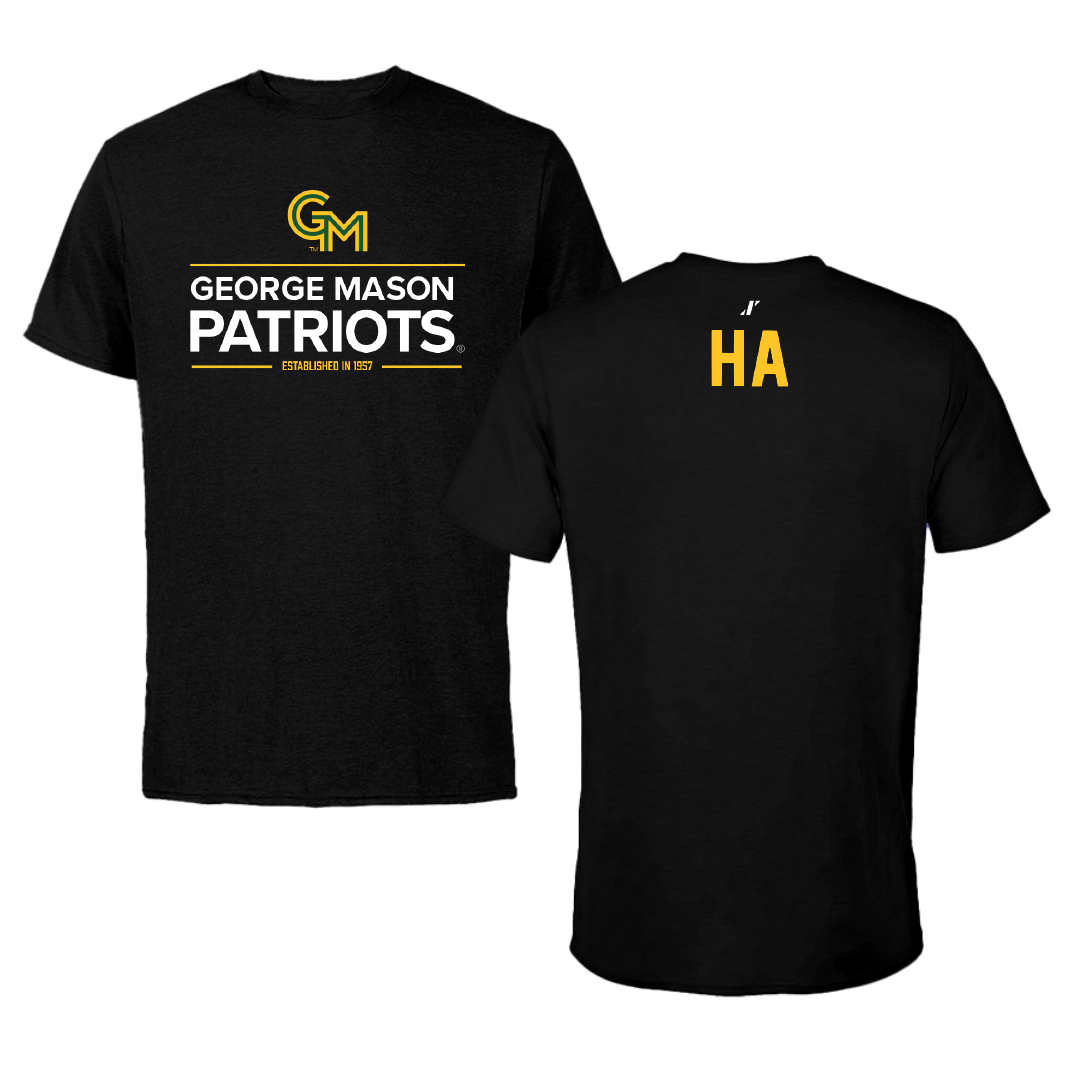 George Mason University Tennis Black General Performance Tee - Dustin Ha
