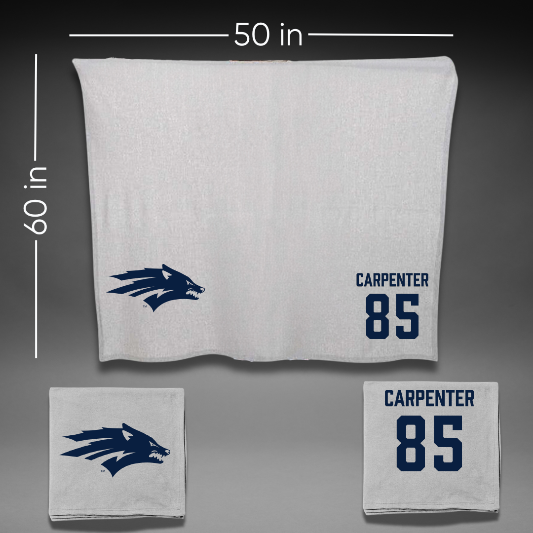 University of Nevada Football Gray Blanket - #85 Jett Carpenter