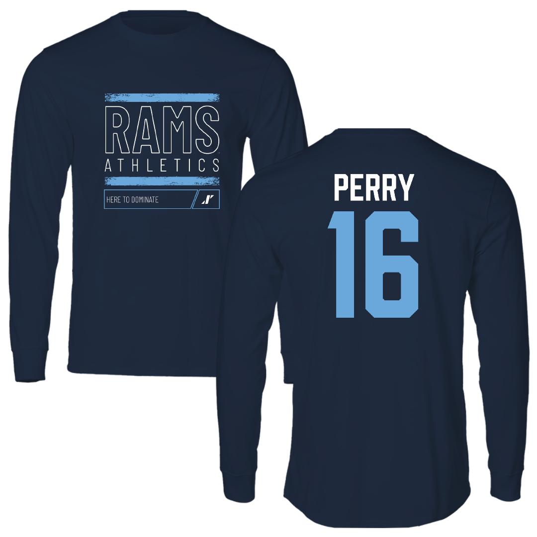 University of Rhode Island Baseball Navy Dominate Long Sleeve - #16 Braeden Perry