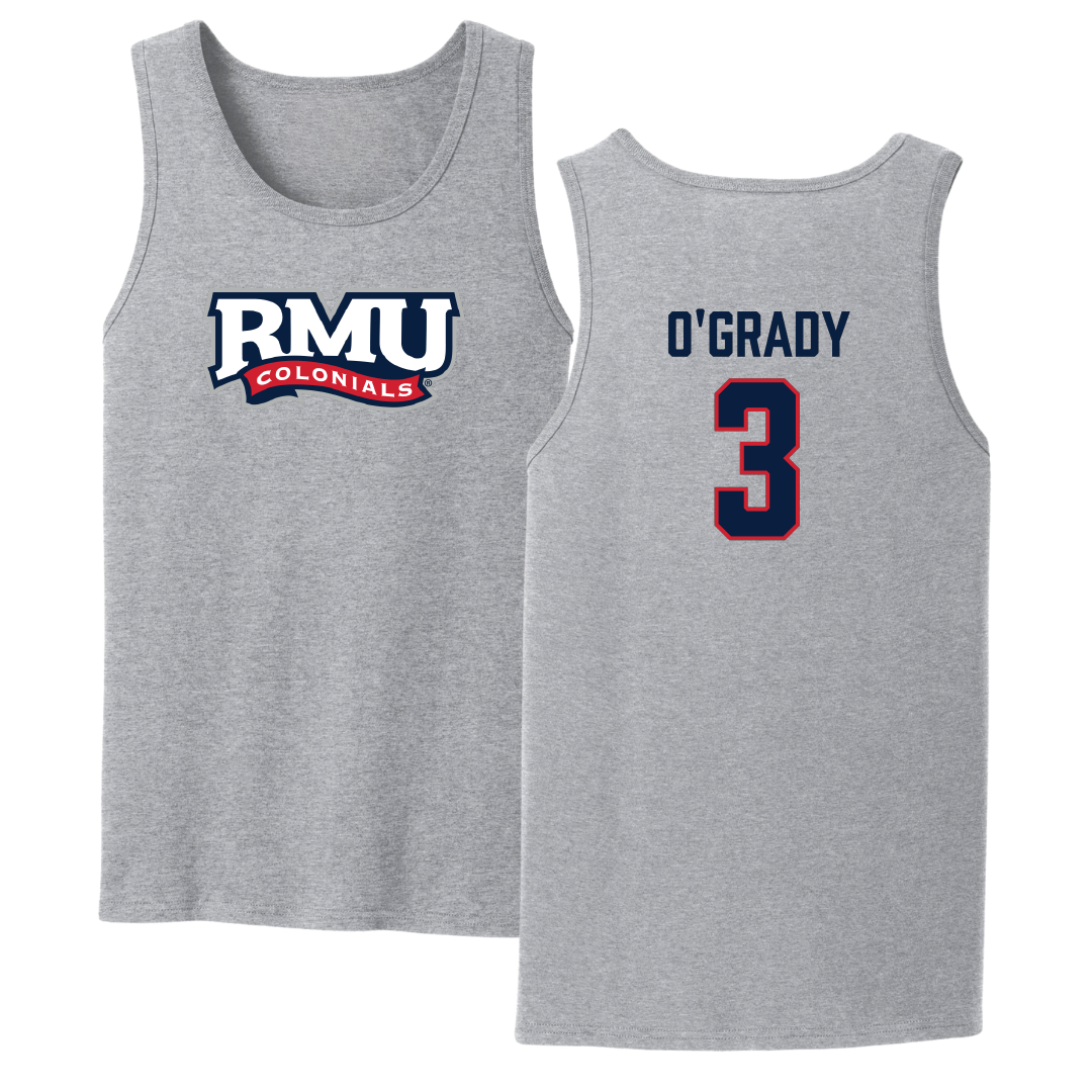 Robert Morris University Basketball Sport Gray Tank Top - #3 Tanner O'Grady